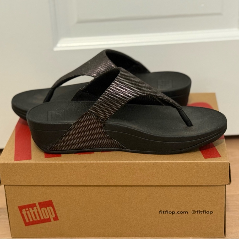 FitFlop Women's Shimmering Black Sandals